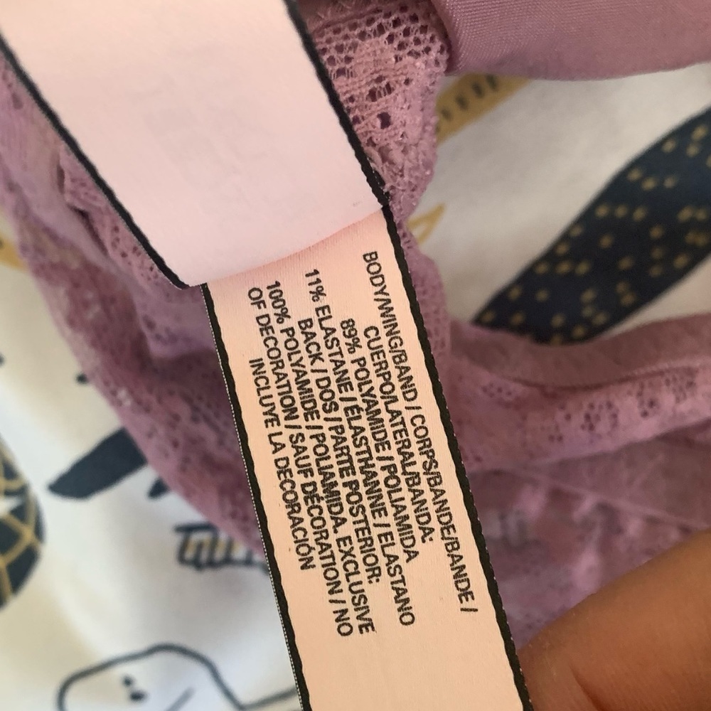 Victoria Secret Lace Mauve Bralettes. Size L - Picture 3 of 6